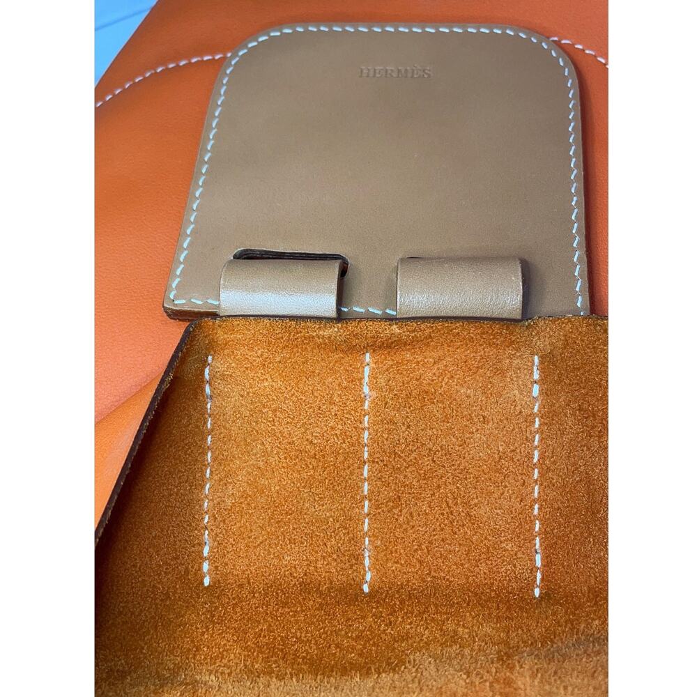 Hermes Swift Taurillon Clemence Vache Hunter Virevolte 29 Orange - Picture 9 of 16
